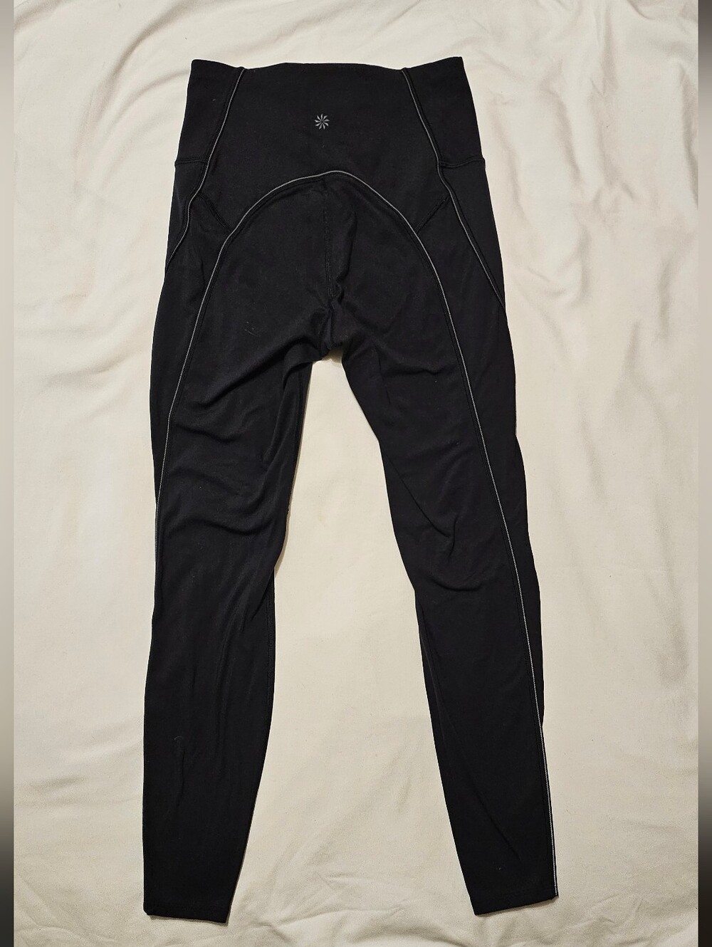Athleta Cold Front Hybrid Run Tight Black High Waist Reflective Piping Leggings - Picture 11 of 12